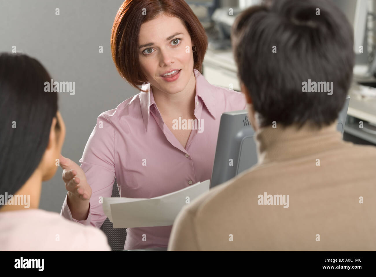 Office colleagues in a meeting Stock Photo
