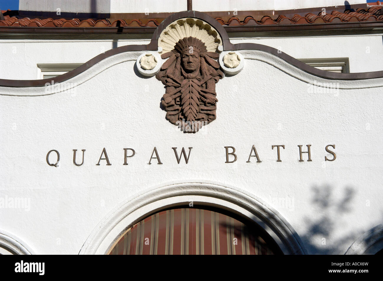 The historic Quapaw bathhouse on Bathhouse Row in Hot Springs Arkansas Stock Photo Alamy