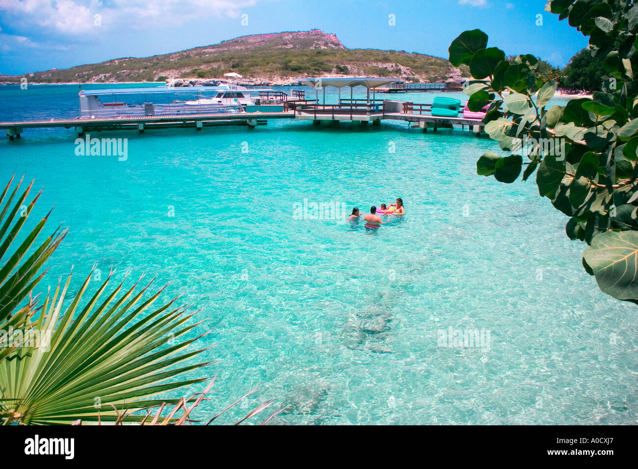 Piscadera Bay in Curacao Netherlands Antilles Stock Photo