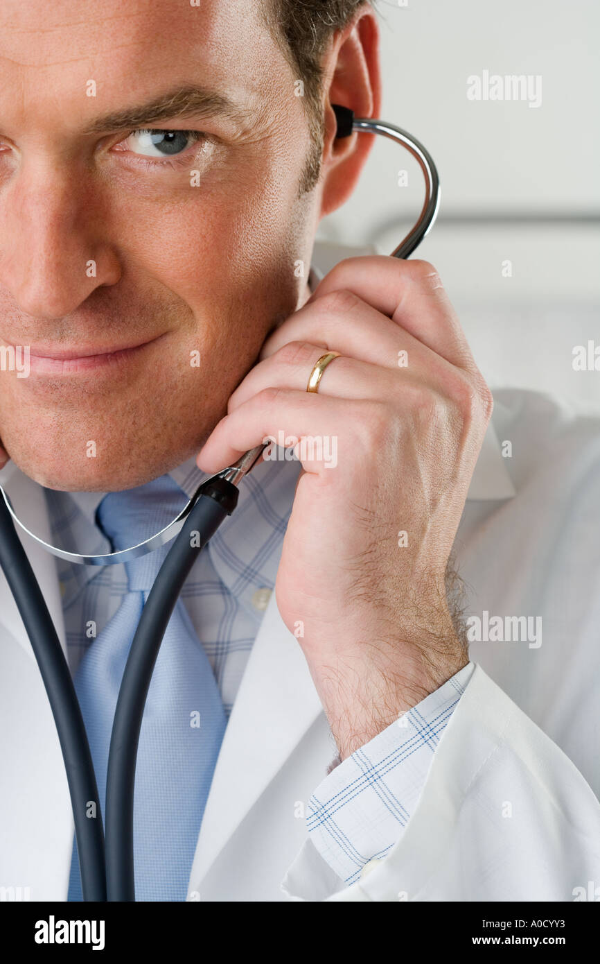 Doctor with stethoscope Stock Photo