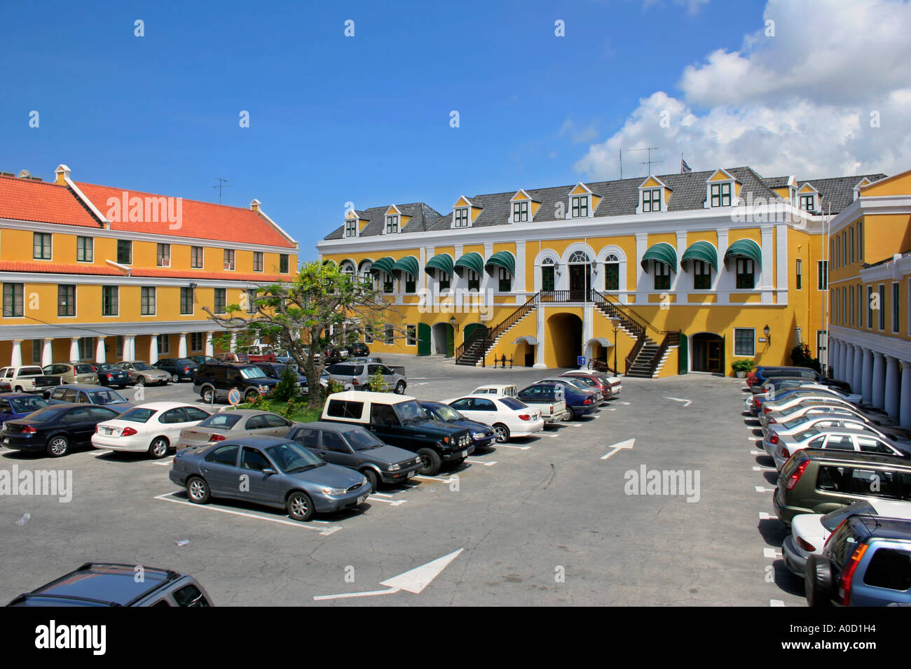 Fort Amsterdam seat of the federal Government of the Netherlands Antilles Stock Photo