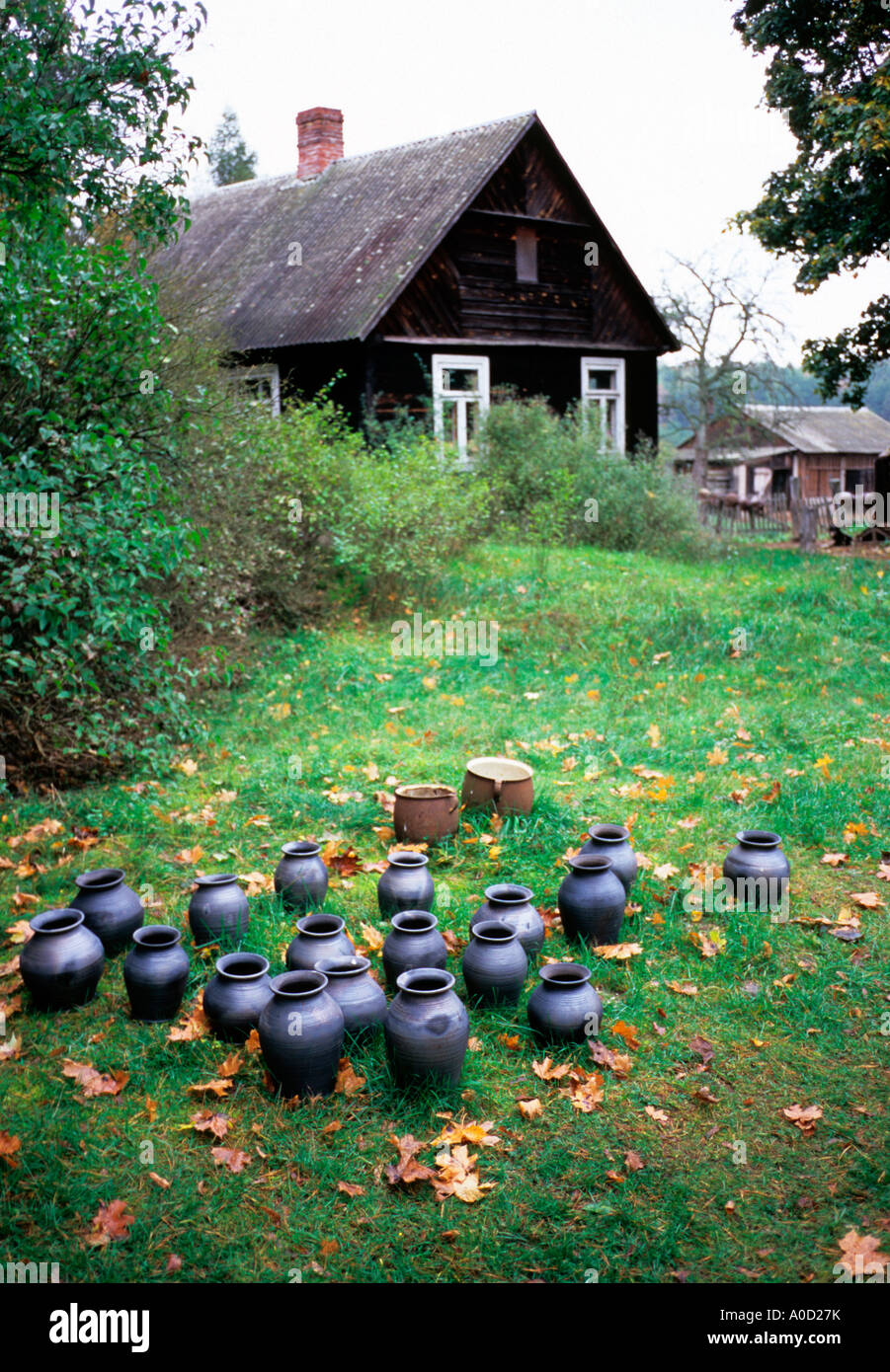 King of Biebrza place in Budy village, cottage Stock Photo
