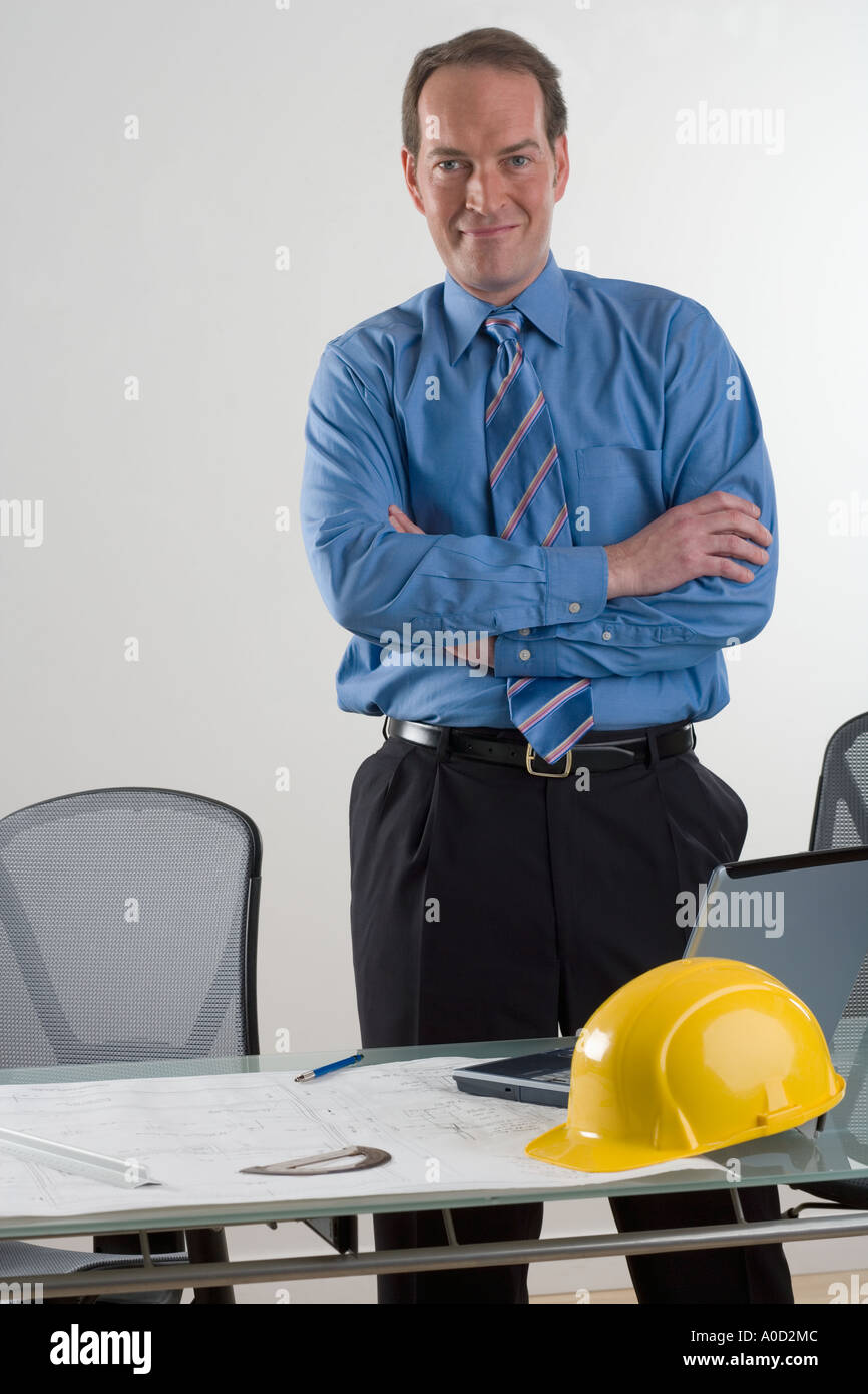 Portrait of a contractor Stock Photo