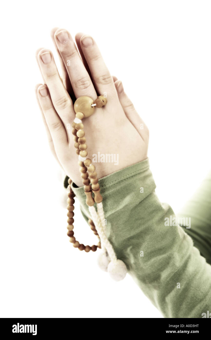 White prayer beads hi-res stock photography and images - Alamy