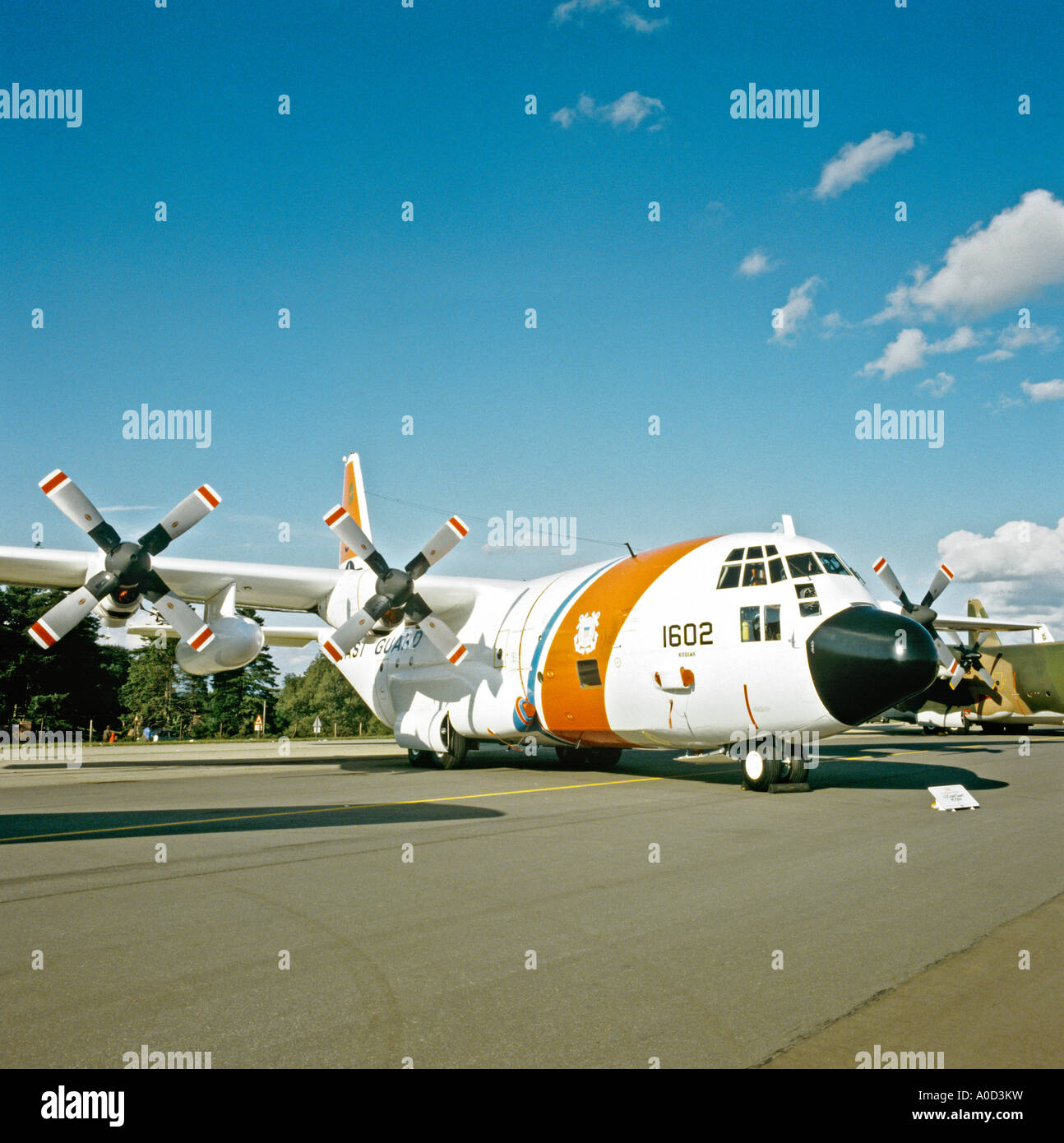 Lockheed Hercules C130H military air transport of the US Coast Guard ...