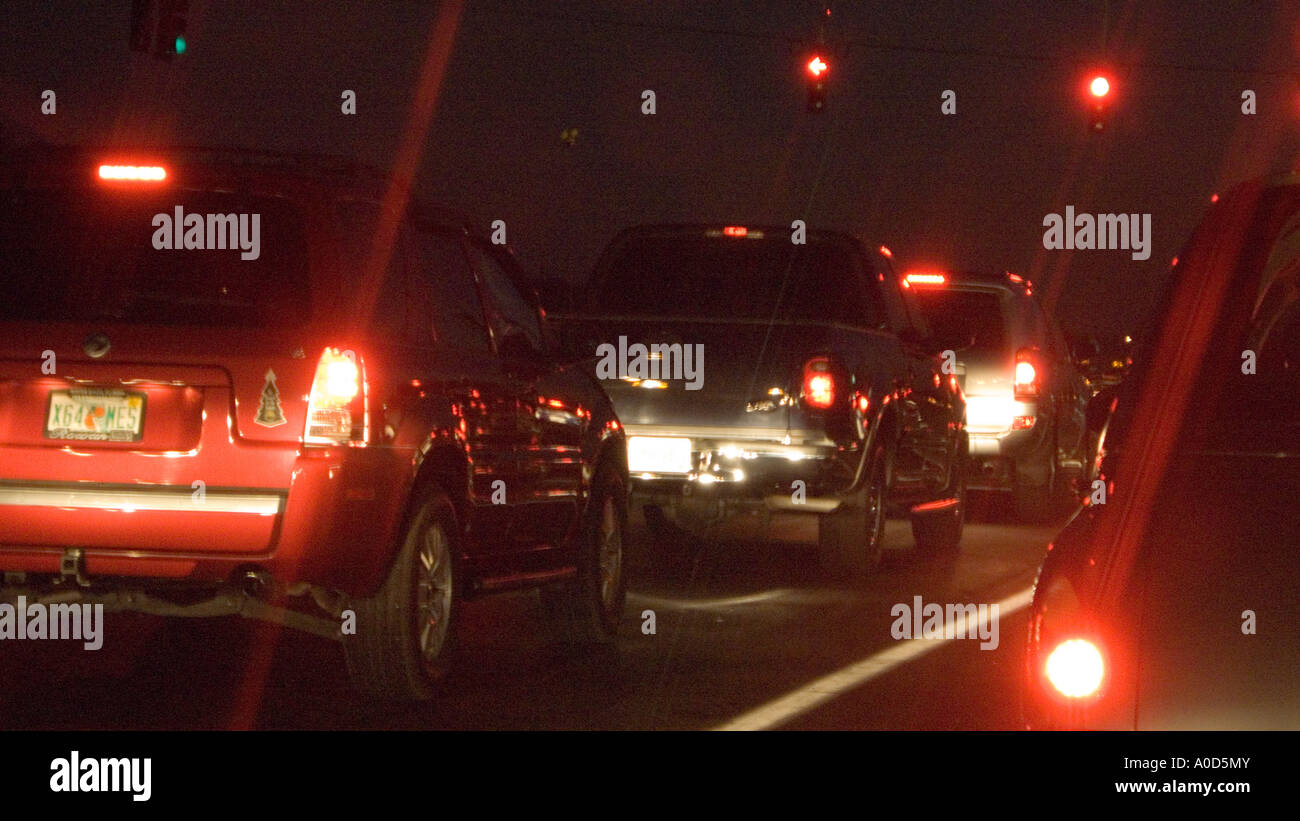 car traffic at night Stock Photo