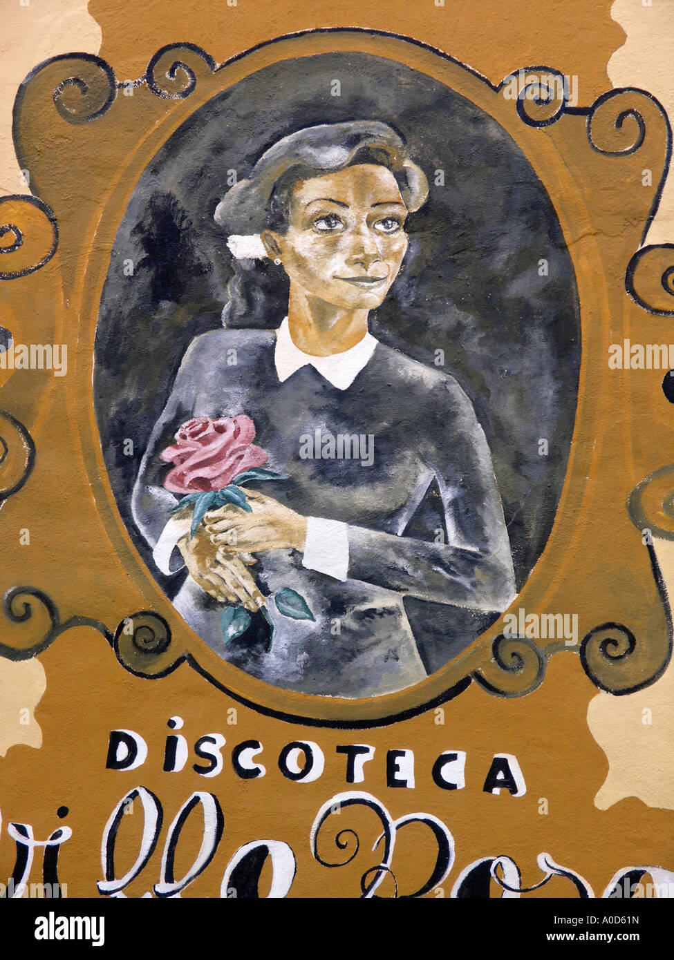 Spanish Mural Wall painting Stock Photo Alamy