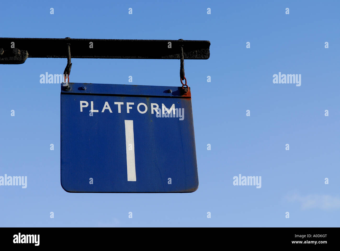 platform 1, railway station sign, weybourne, norfolk, england Stock ...