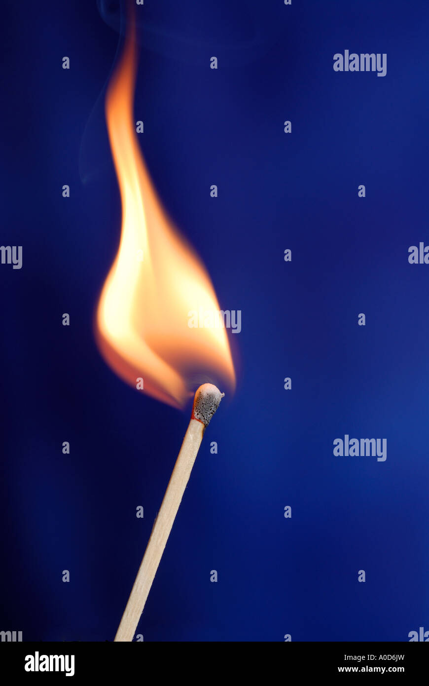 Burning match. Stock Photo
