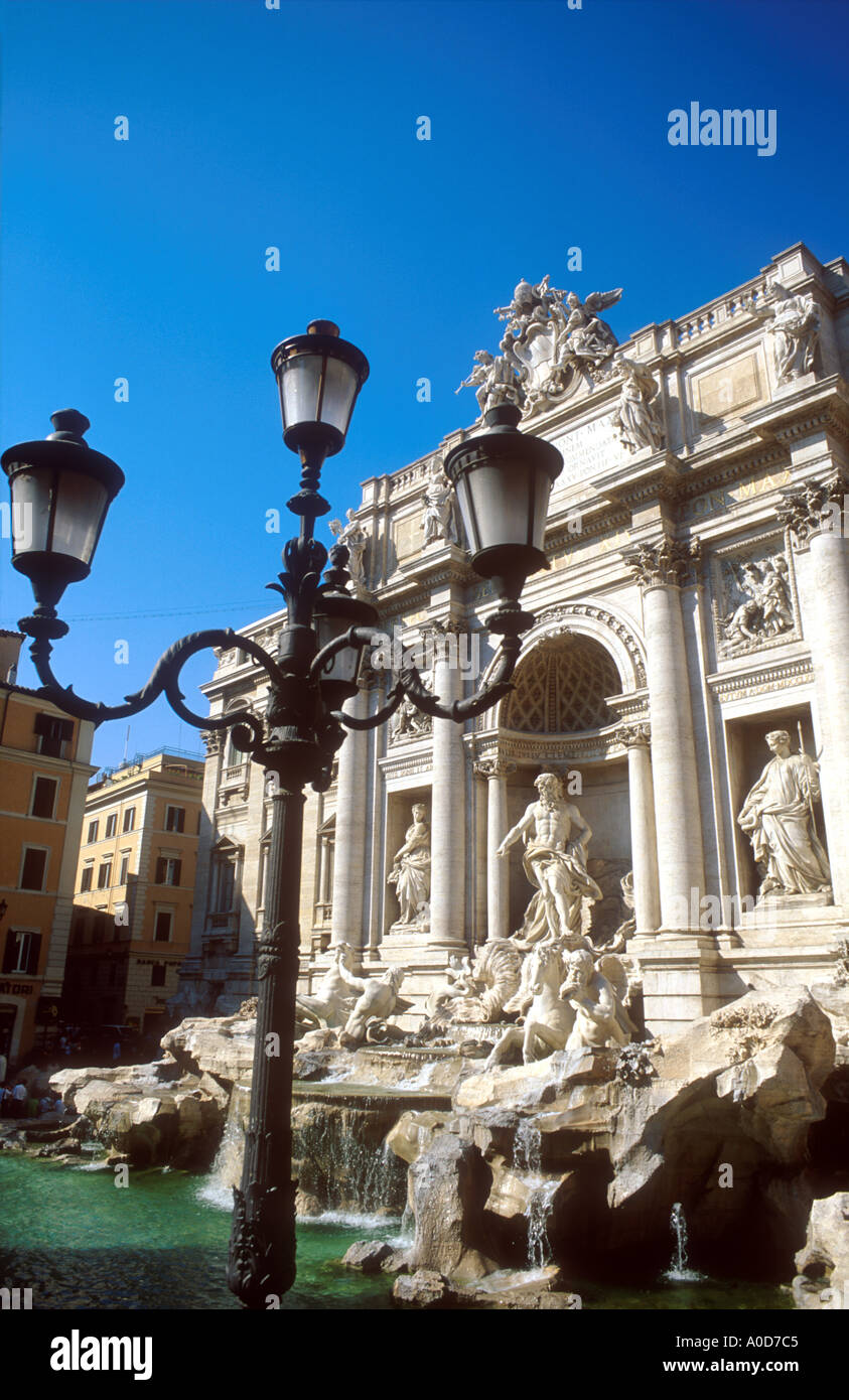 Italy Rome Trevi Fountain Stock Photo