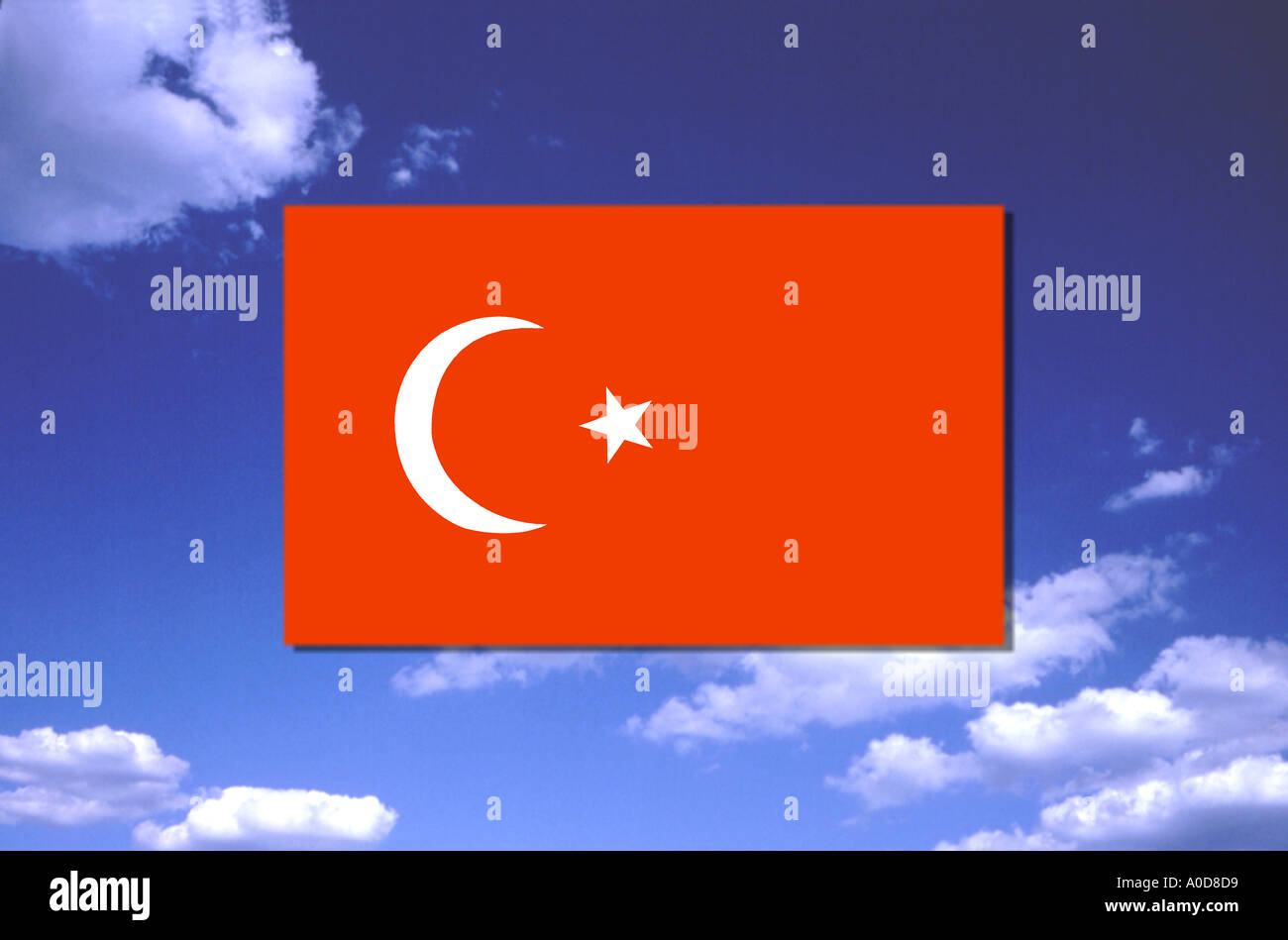 FLAG OF TURKEY Stock Photo