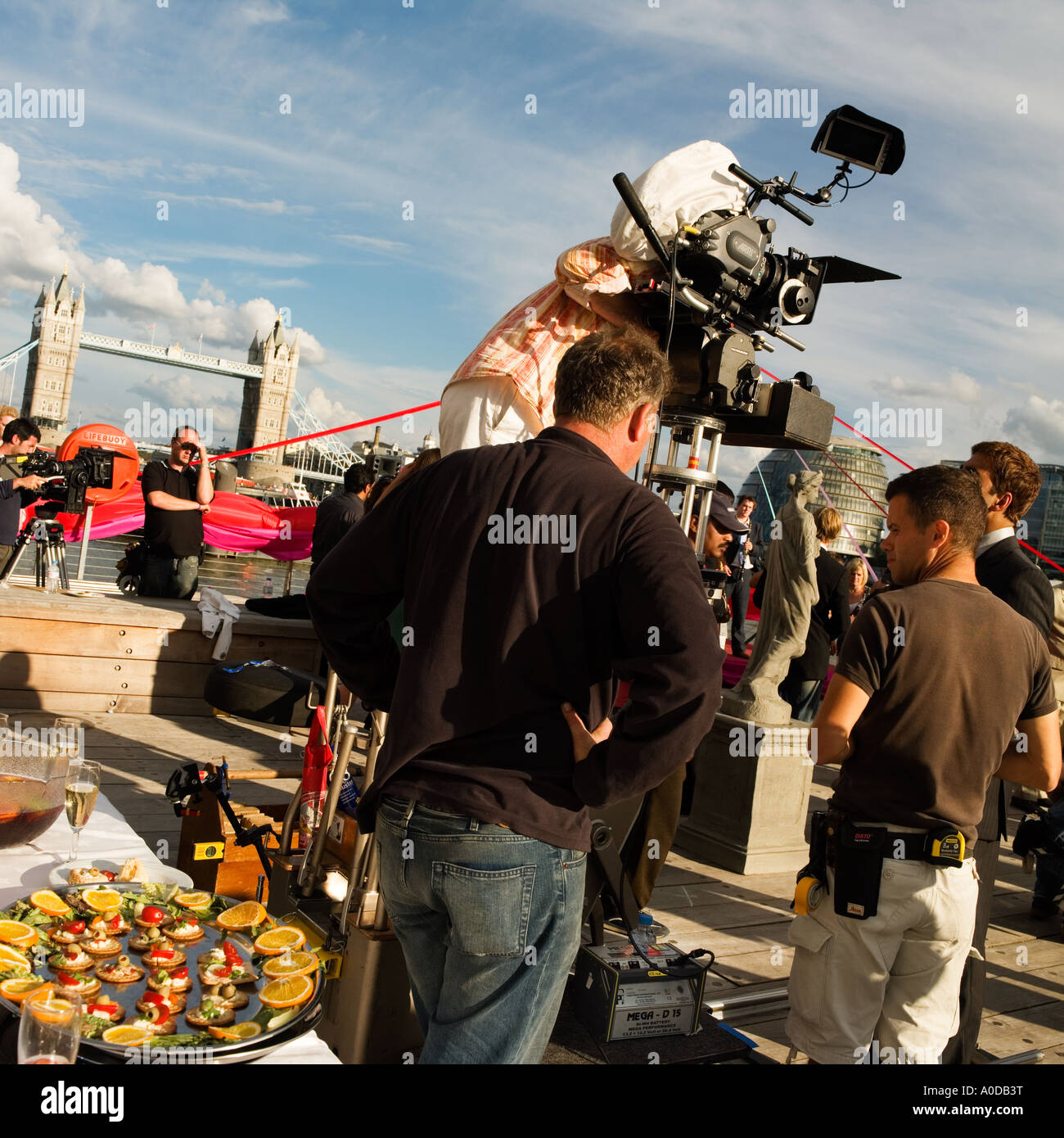 Filming on the set of a Bollywood film in London UK Stock Photo