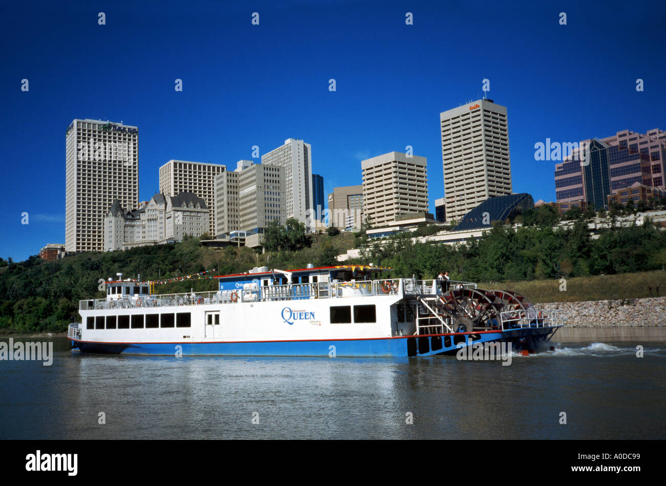 Queen of Edmonton Riverboat tours the North Saskatchewan River Alberta