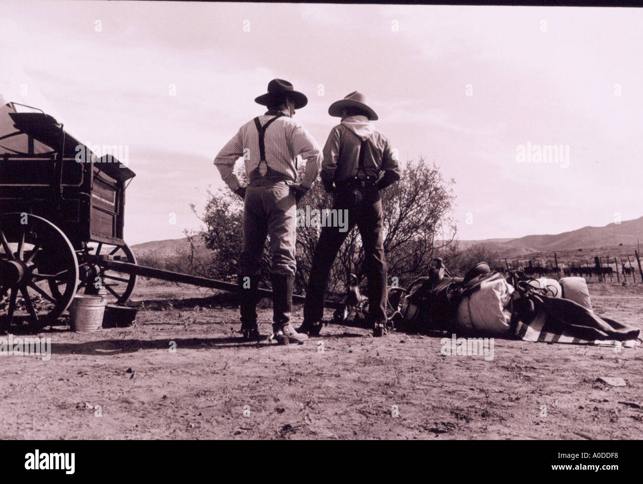 Two Cowboys Talking Stock Photo - Alamy