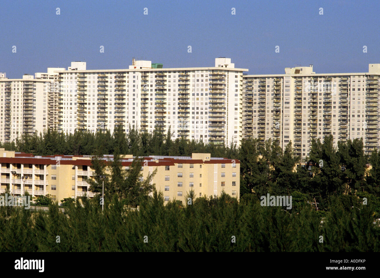 Apartment housing in Fort Lauderdale Florida Stock Photo