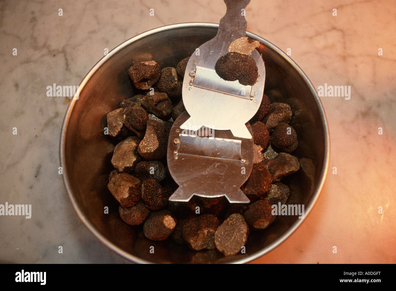 France. Chez Bruno restaurant specializing in truffles Stock