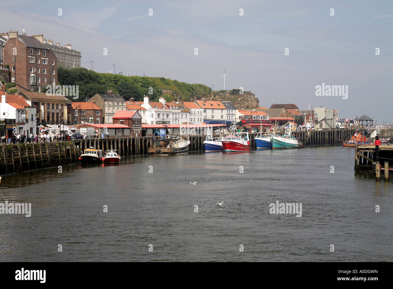 The port of Whitby, Yorkshire. Stock Photo