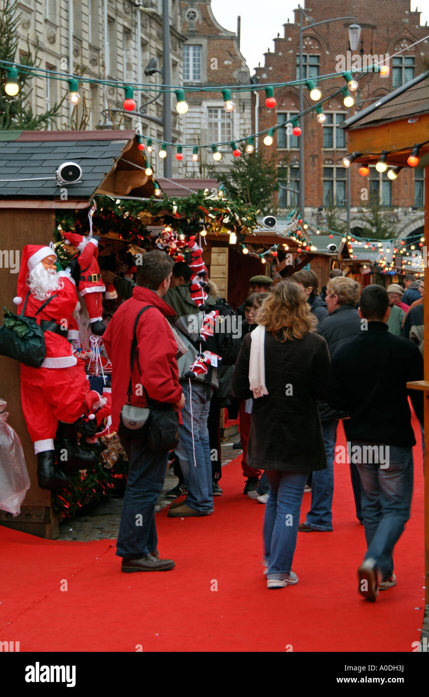 Christmas market in the French town of Arras France Europe EU The