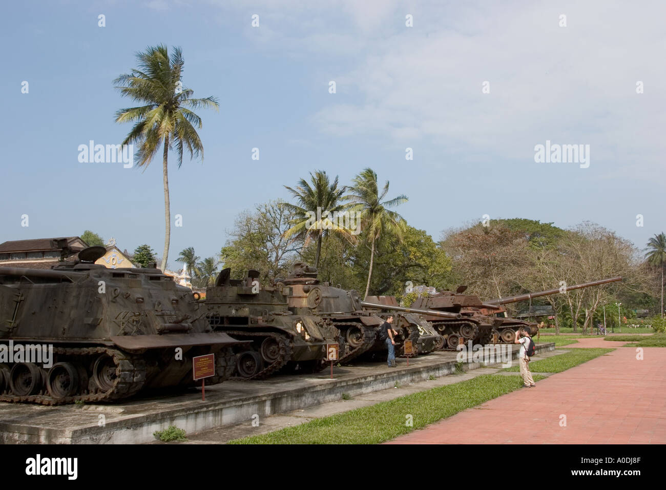 Vietnam Hue history war General Museum display of American armour Stock Photo
