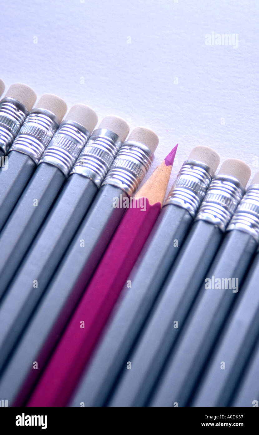 Sharp Pencil With Blunt Pencils Stock Photos & Sharp Pencil With Blunt ...