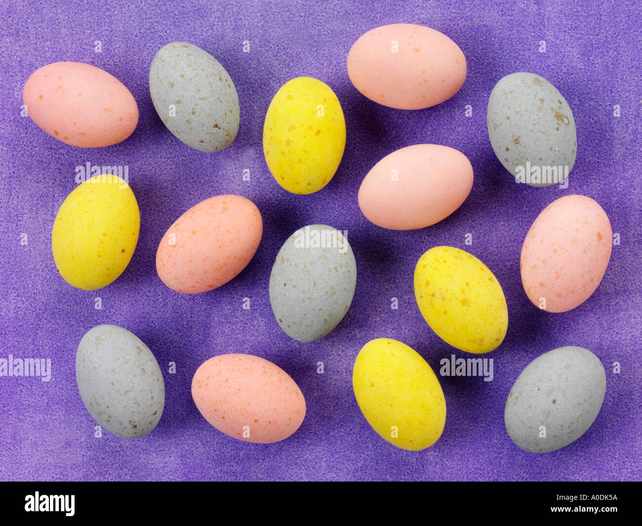 COLOURED EASTER EGGS Stock Photo