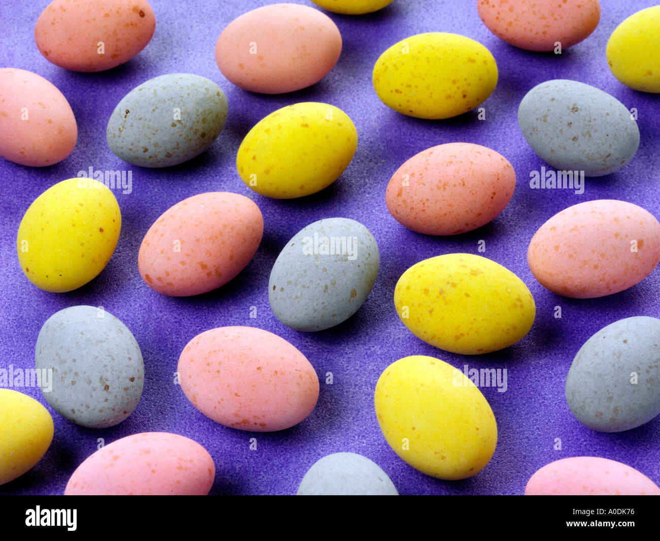 COLOURED EASTER EGGS Stock Photo