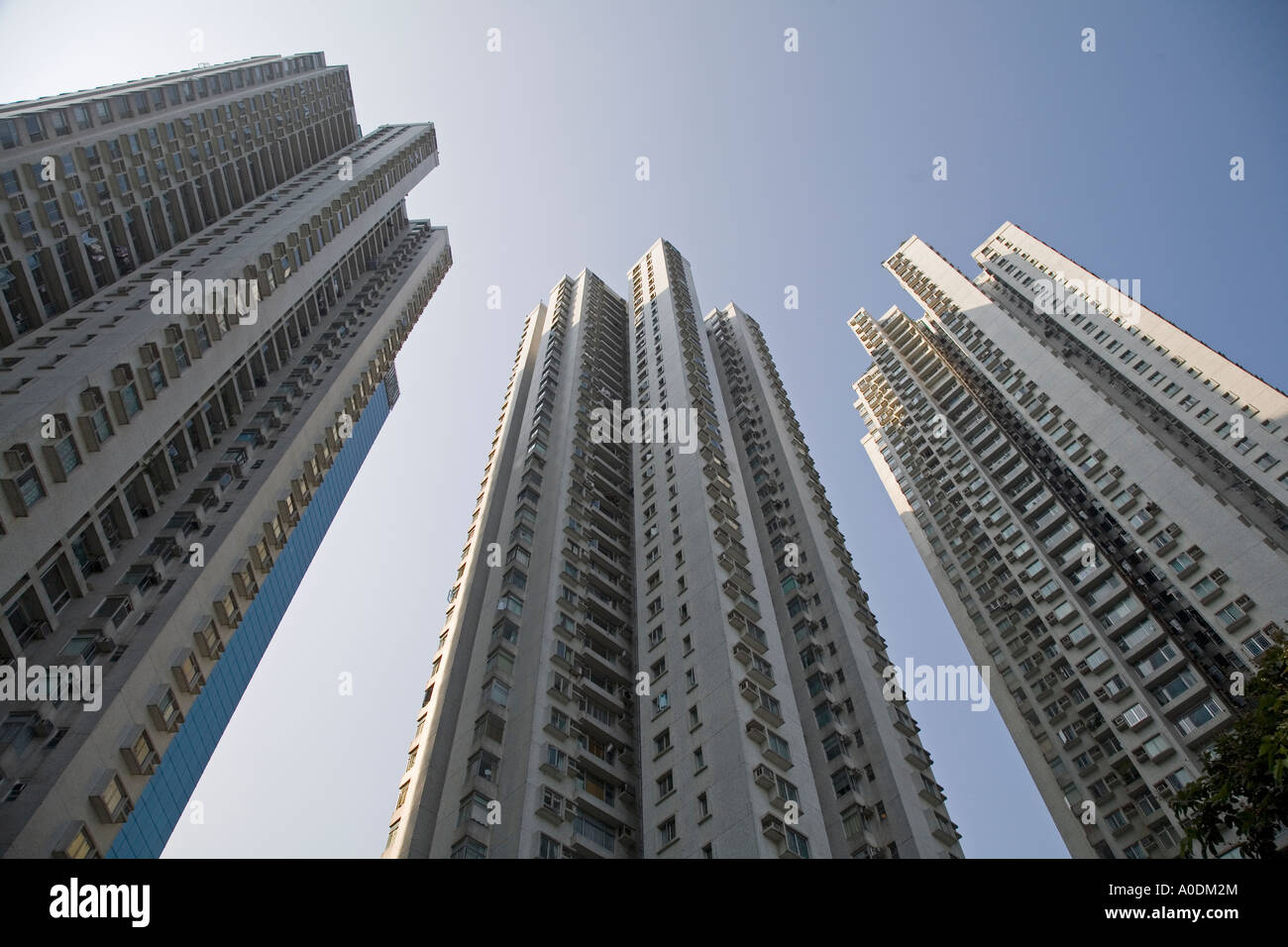 Giant public housing tower blocks- North Point Hong Kong Stock Photo