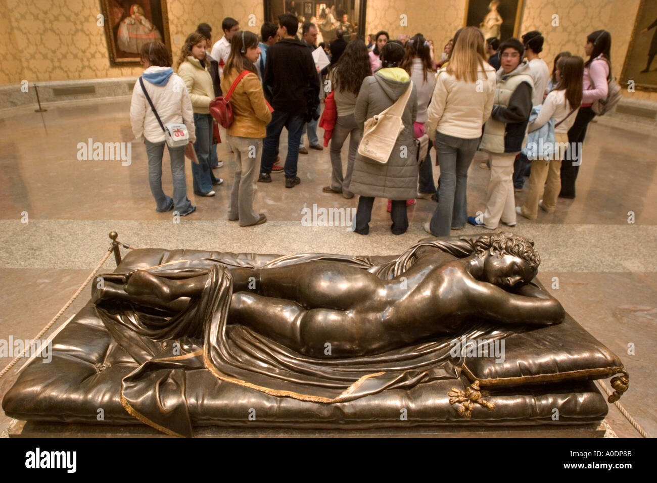 Hermaphrodite statue in the Velazquez section of the Prado museum in