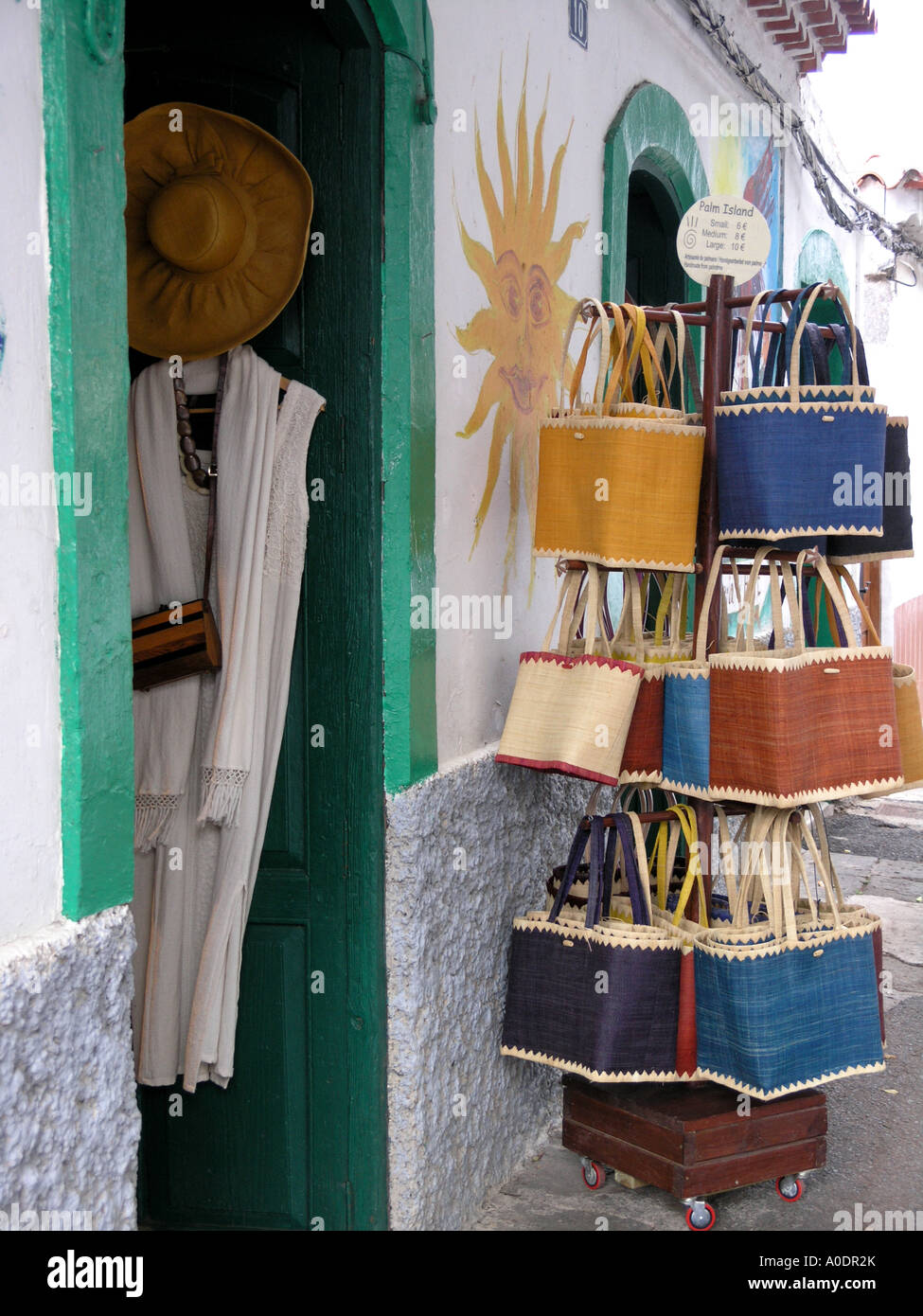 Spanish Shop selling clothes Stock Photo Alamy