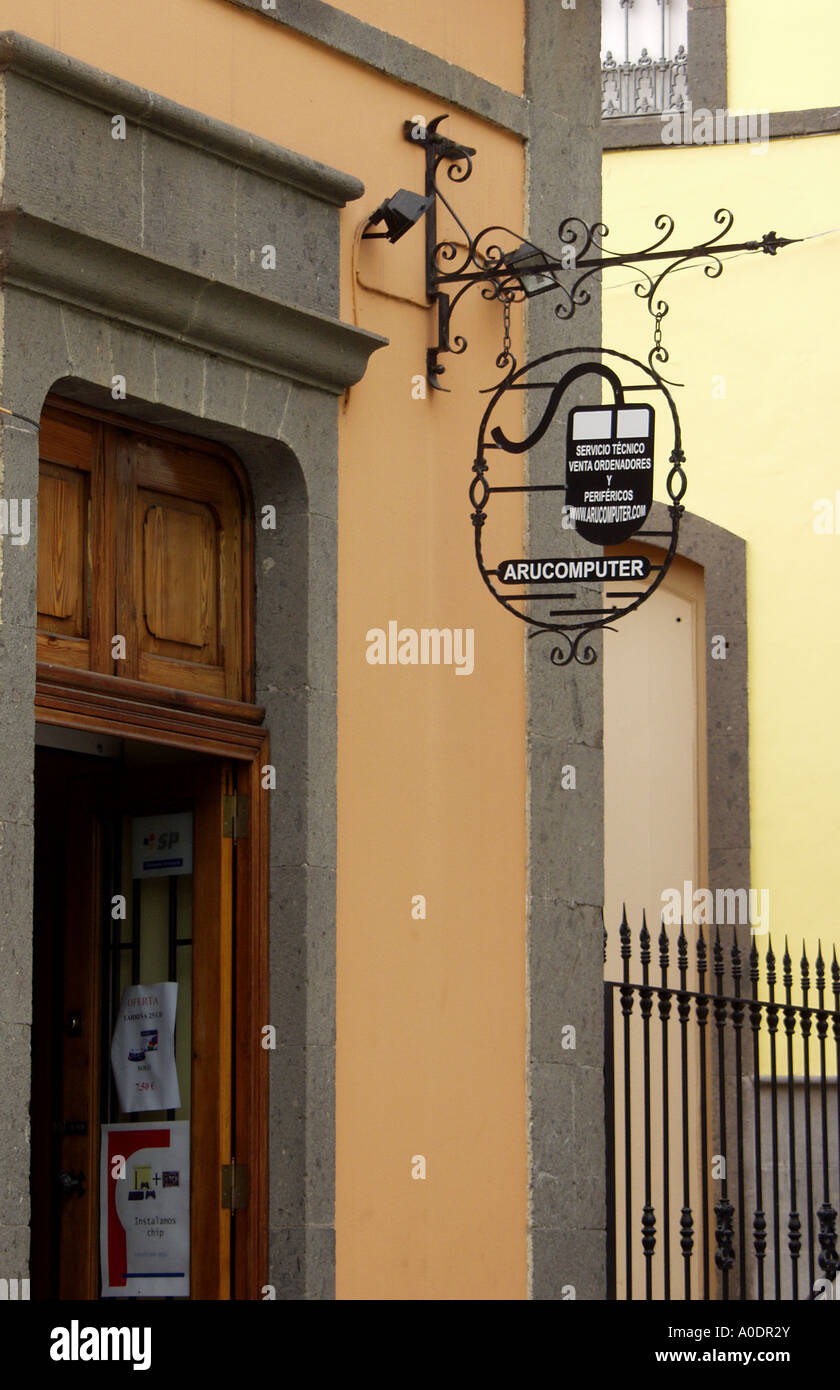 Spanish Shop front in Aguimes Stock Photo Alamy