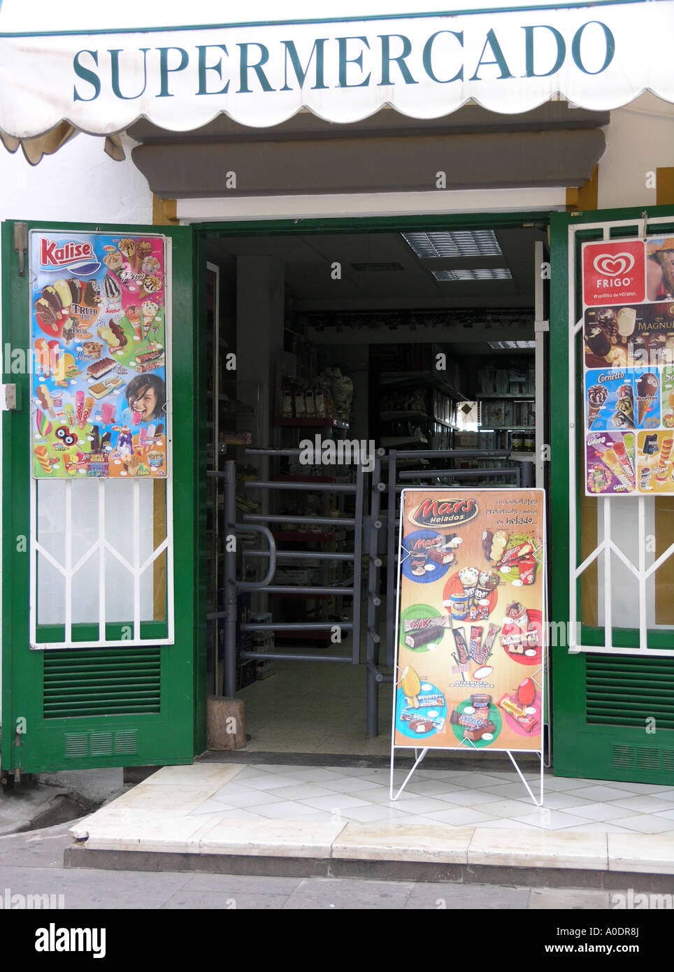 Spanish Supermarket With Open Doors Stock Photo 9964625 Alamy