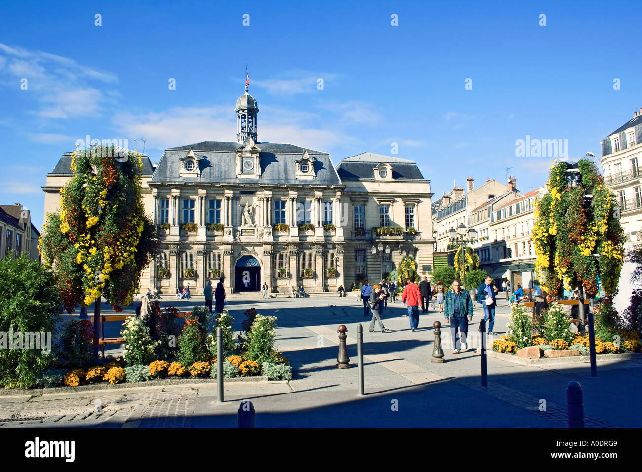 Square of the Town of Troyes France Champagne Ardennes region Stock Photo