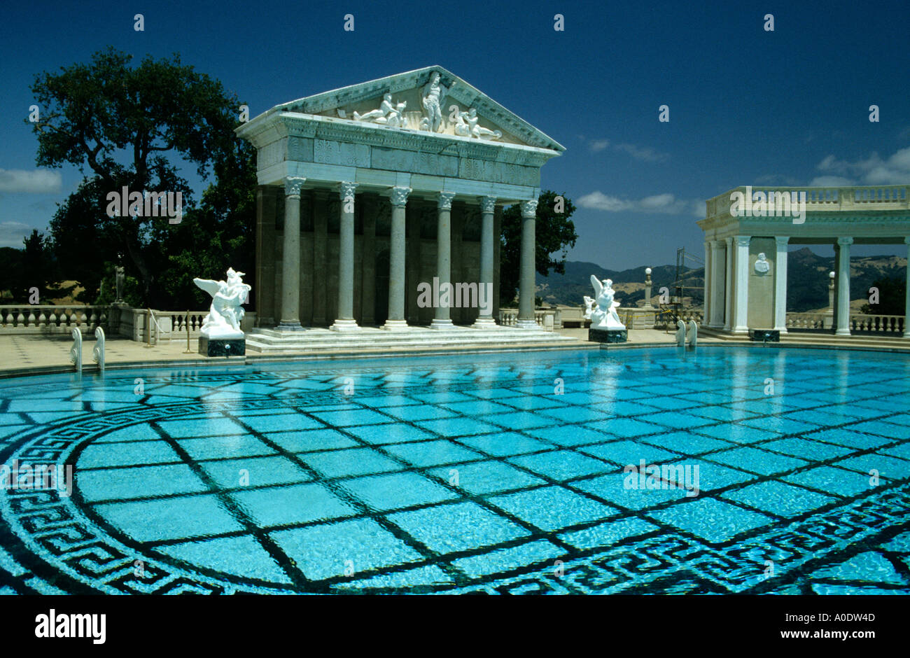 The Neptune Pool at San Simeon State Historical Monument, California, USA Stock Photo