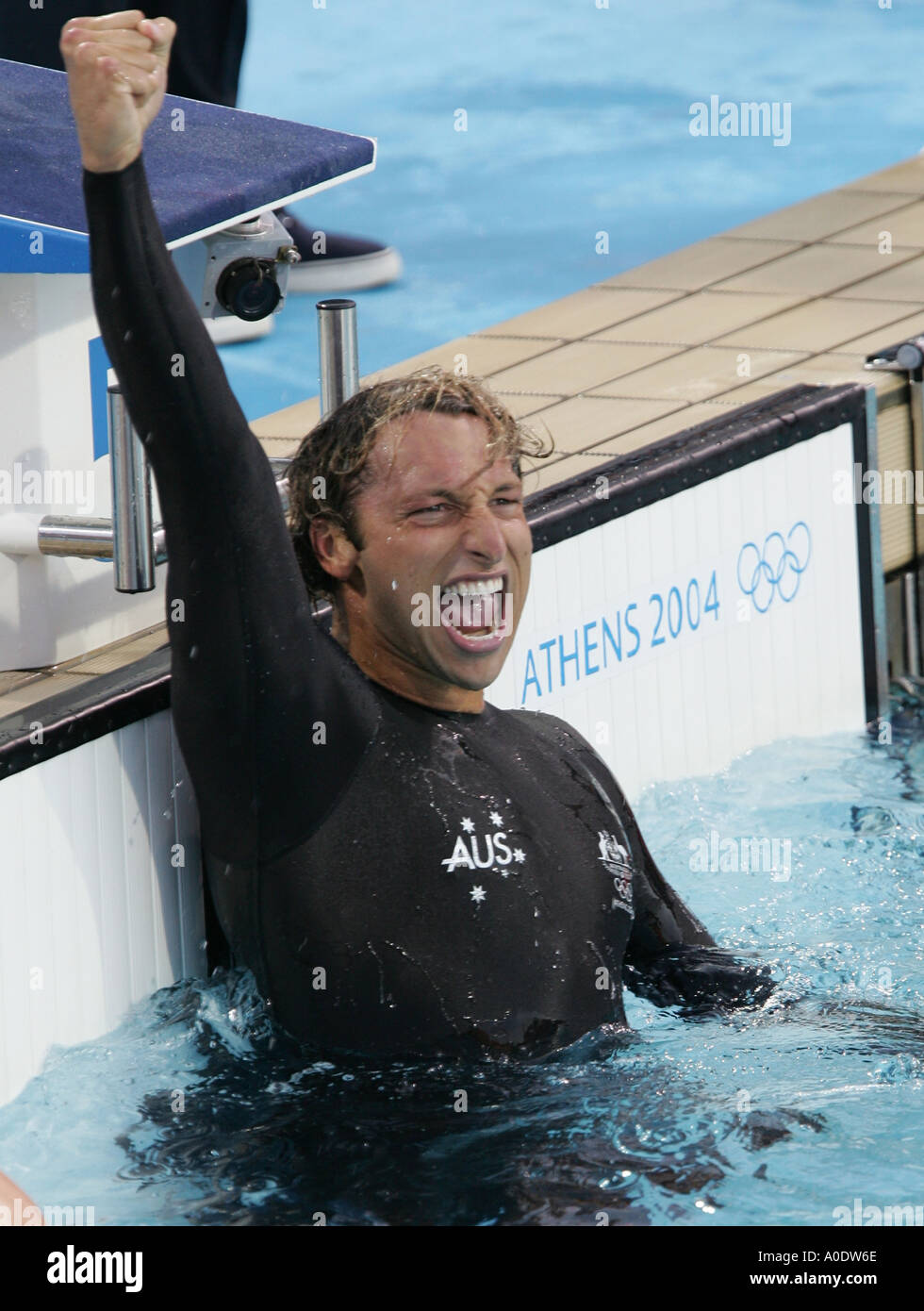 Athens olympics ian thorpe swimming hi-res stock photography and