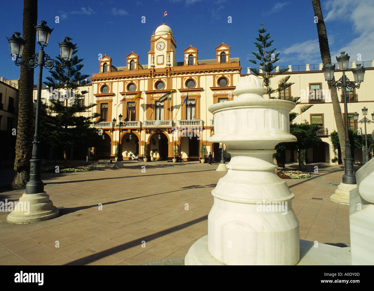 plaza de la constitucion and town hall almeria andalusia spain Stock Photo