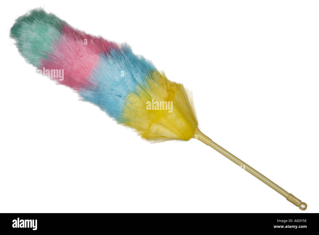 modern 'feather' duster with nylon filaments Stock Photo