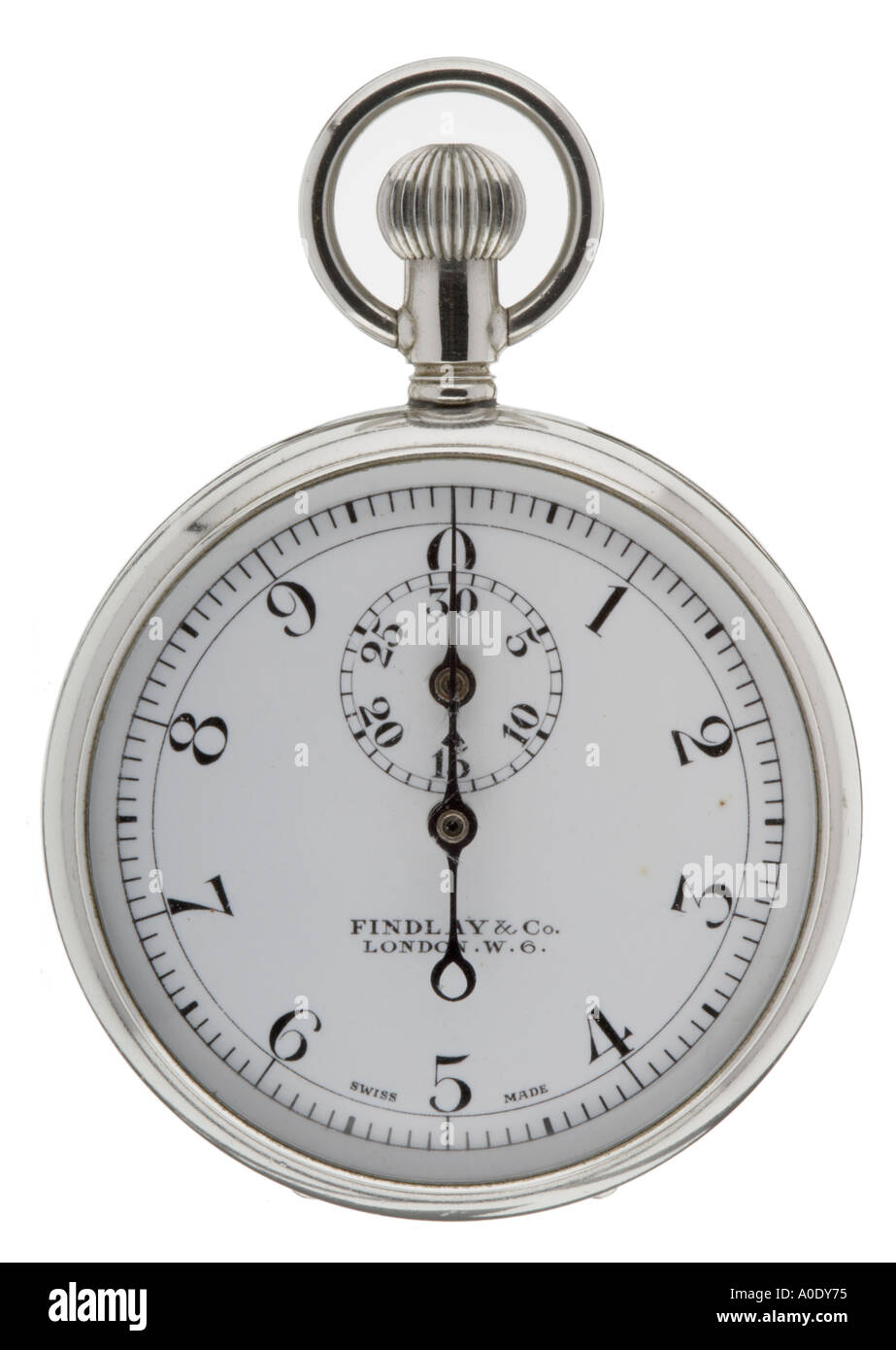 Old fashioned stopwatch timer set at 0 Stock Photo