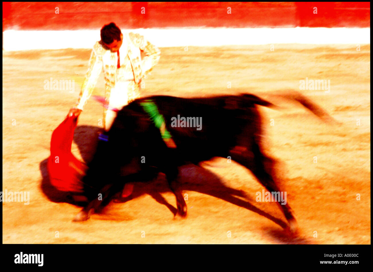 Bull Fight at 'Plaza De Toros' Puerto Vallarta Mexico. Stock Photo