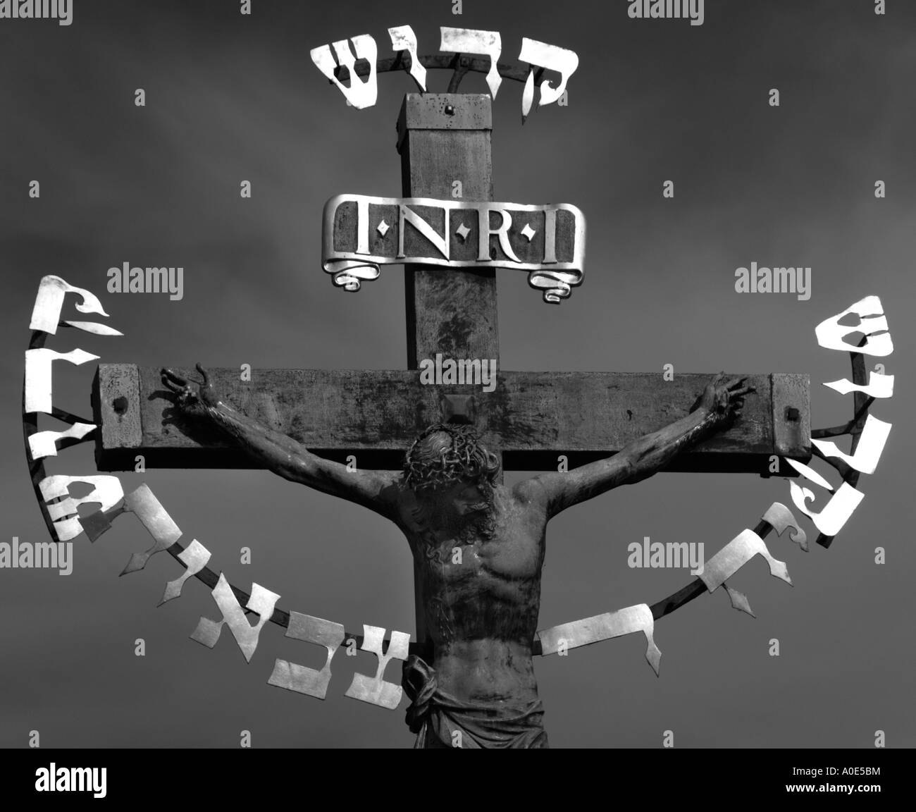Jesus christ on cross Black and White Stock Photos & Images - Alamy