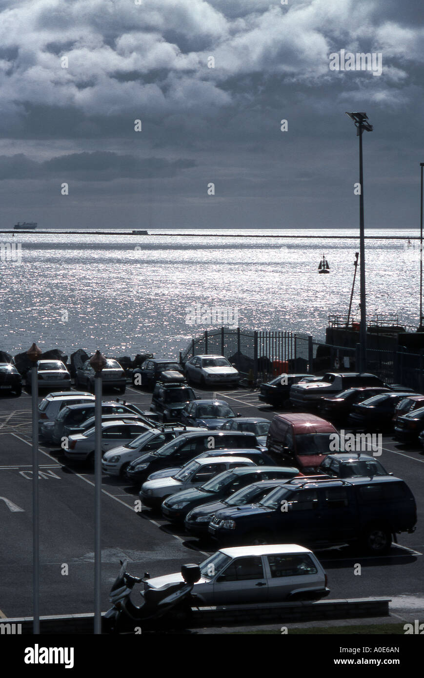 Ferry port Car Park Stock Photo Alamy