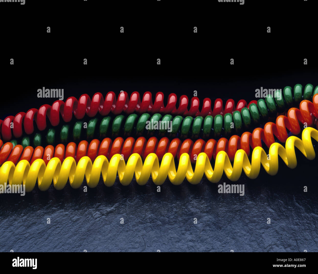 Wire, Multicolored Coiled Electrical Wire, Cord Stock Photo Alamy