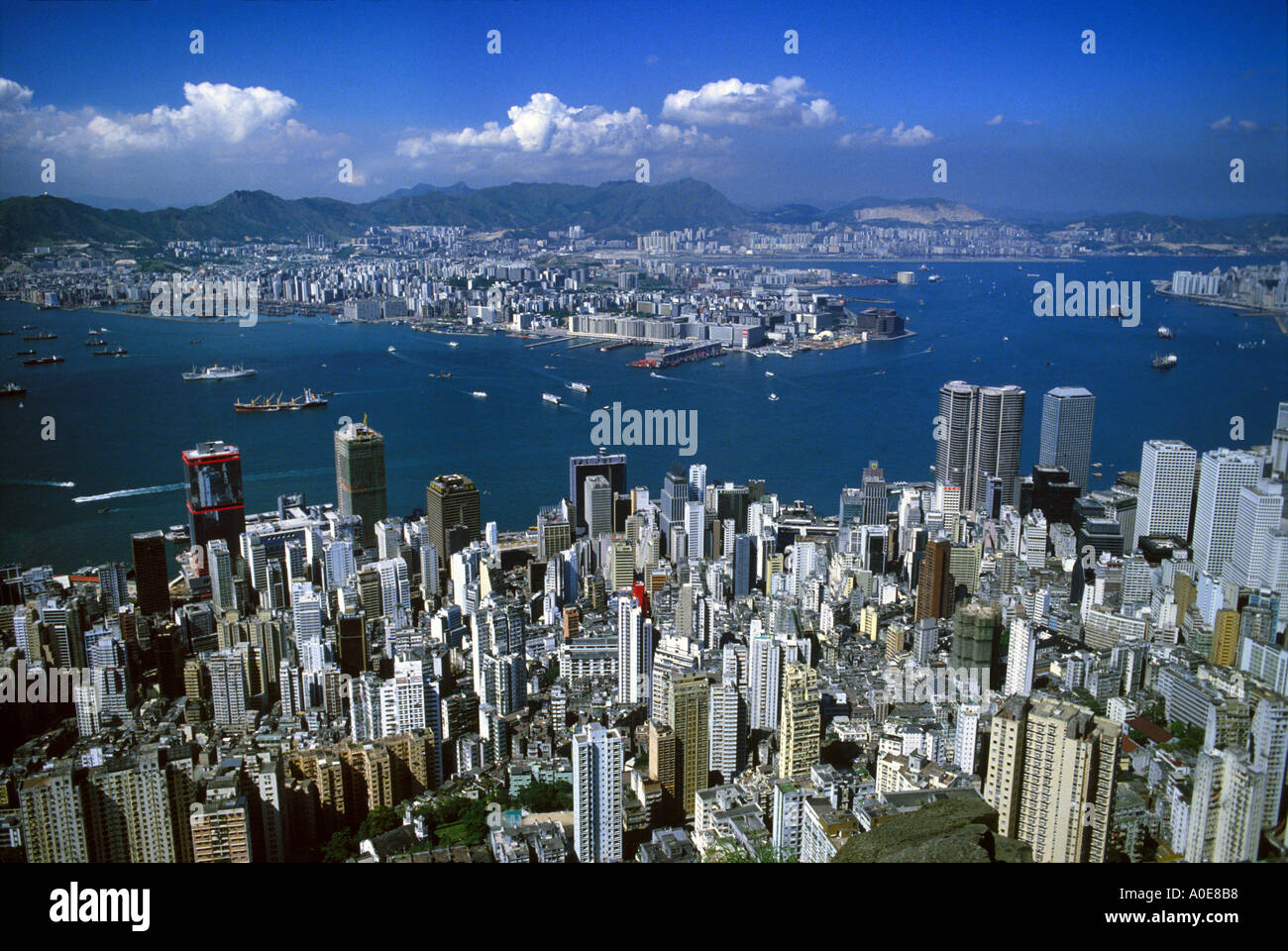 Hong Kong view from Victoria Peak Stock Photo - Alamy