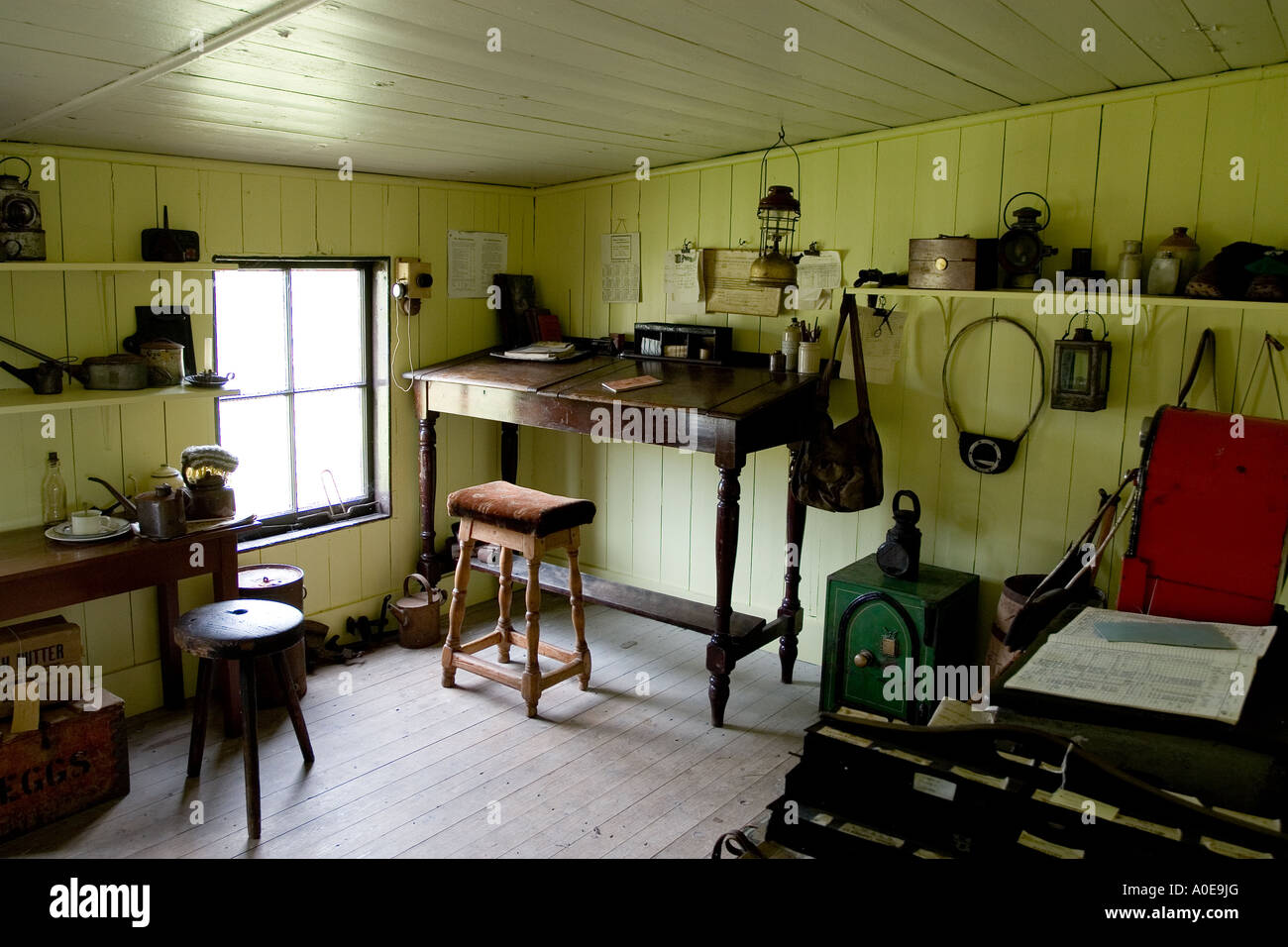 Old fashioned station master's office Stock Photo Alamy