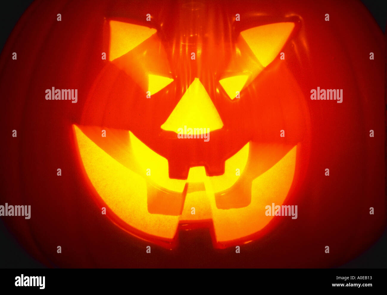 Halloween Jack O Lantern with blurred light effect Stock Photo - Alamy