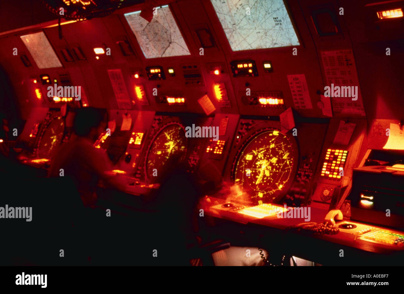 Air traffic control radar room Stock Photo - Alamy