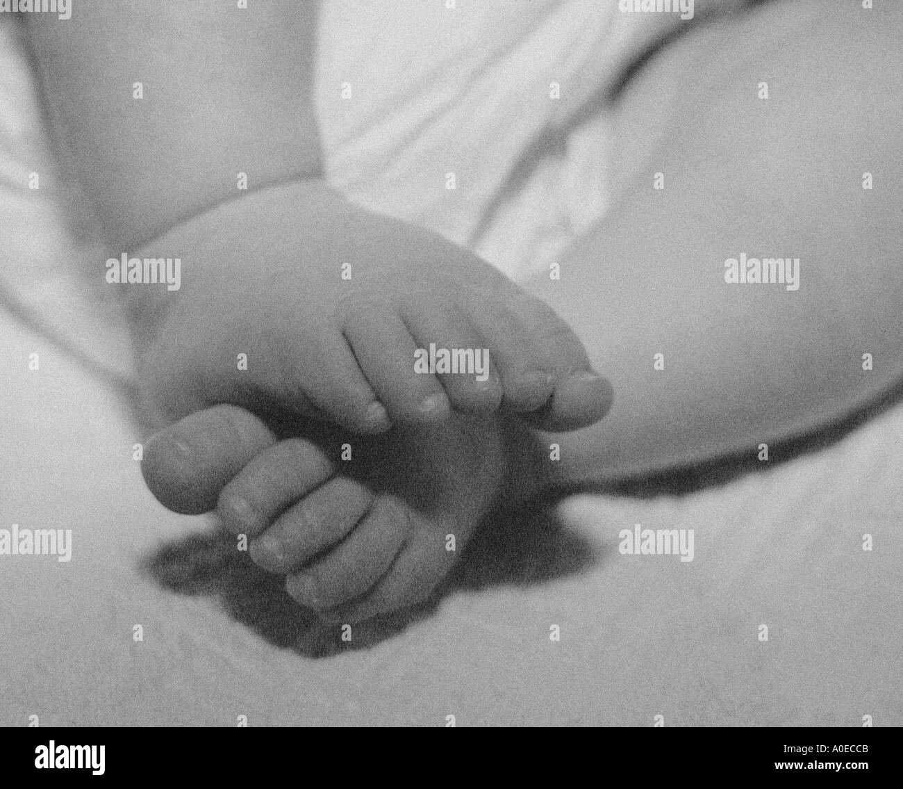 Child sleep feet home Black and White Stock Photos & Images Alamy