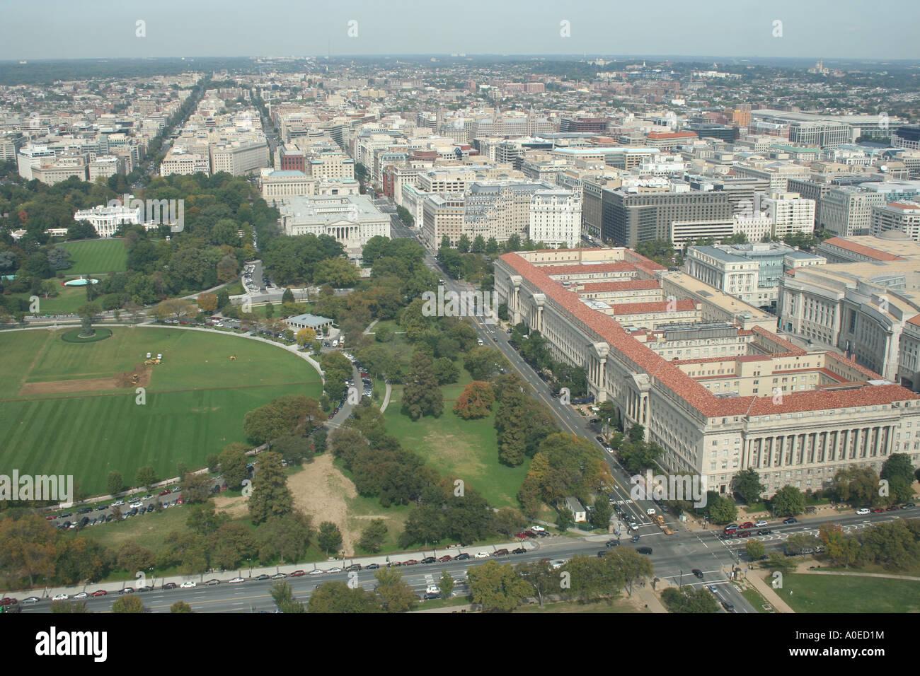 Aerial view white house ellipse hi-res stock photography and images - Alamy