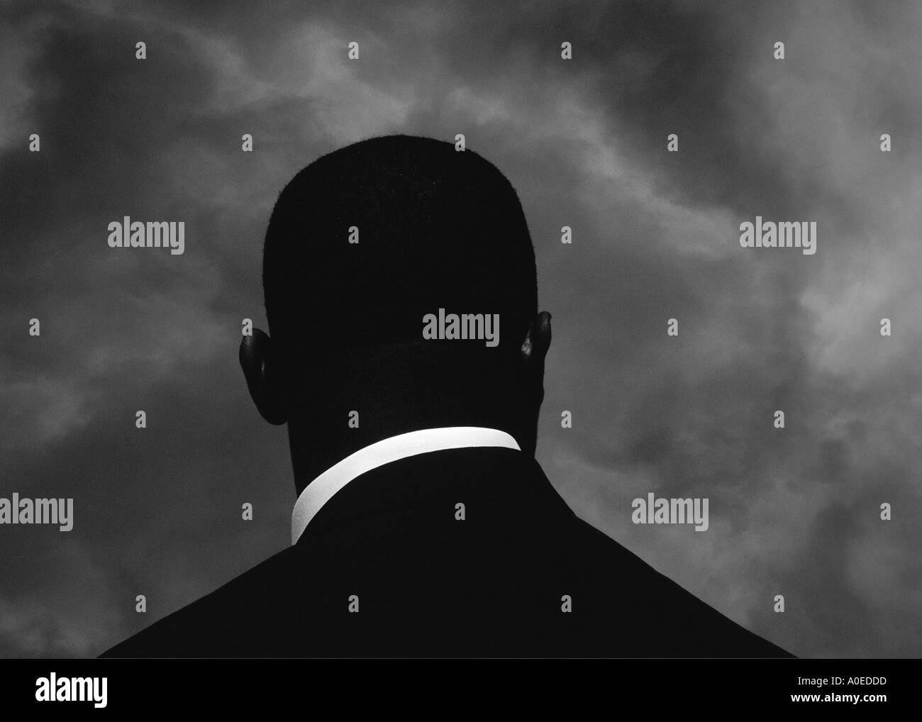 African business man back of head Black and White Stock Photos & Images ...