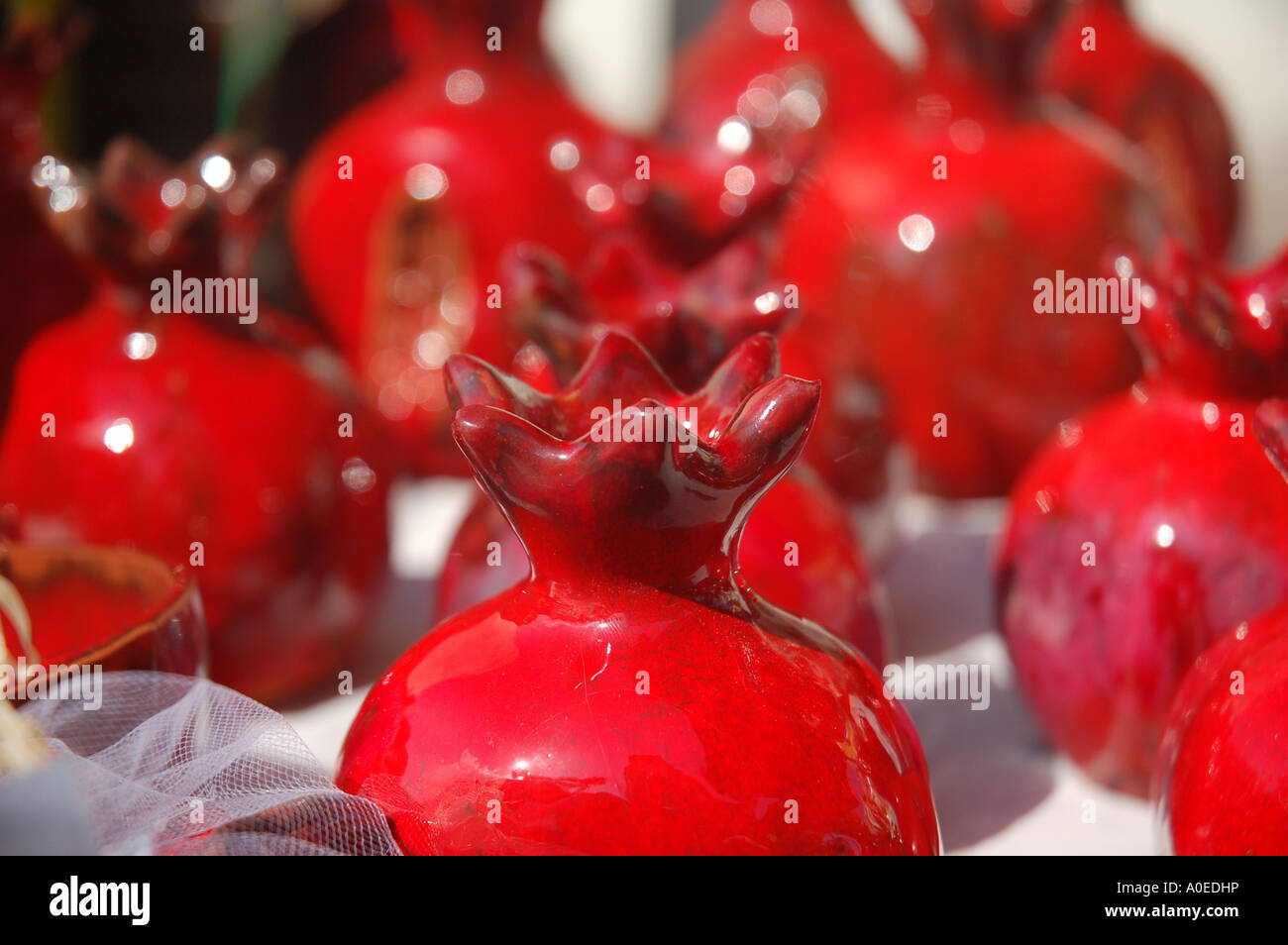 Ceramic pomegranate Stock Photo