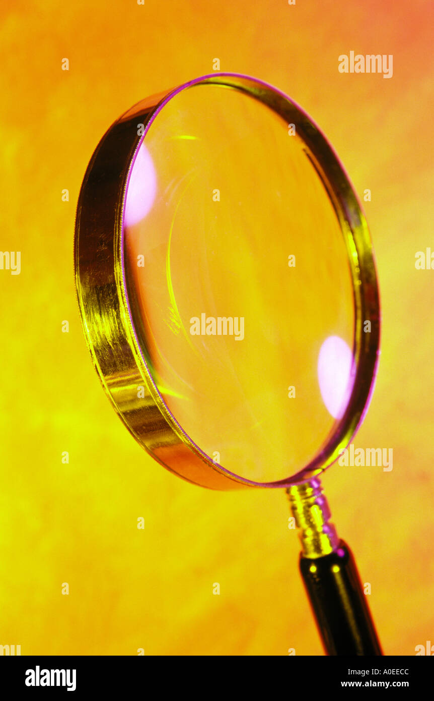 Magnifing glass Stock Photo